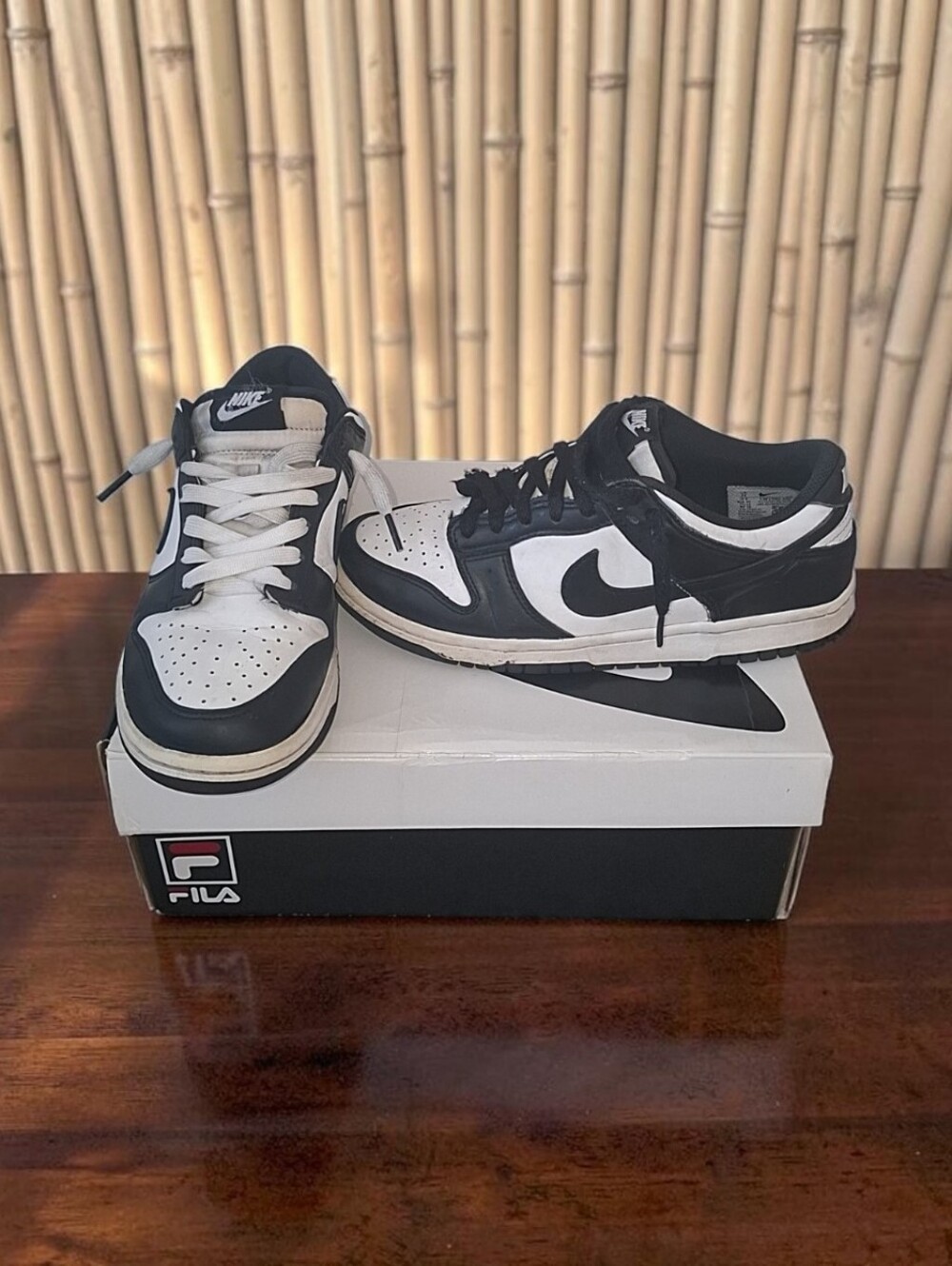 Nike "Panda" Black and White Low-Top Sneakers